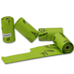 custom printed biodegradable compostable portable pet poop go out bags