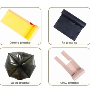 custom disposable 55 60 gallon large heavy duty black dustbin trash bags