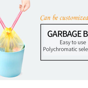 supply disposable portable plastic trash bin bag drawstring garbage bags