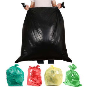 custom disposable 55 60 gallon large heavy duty black dustbin trash bags