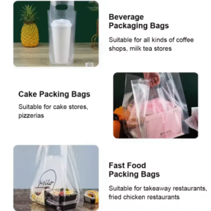 custom coffee milk tea drinking takeaway packaging fast food take out bags