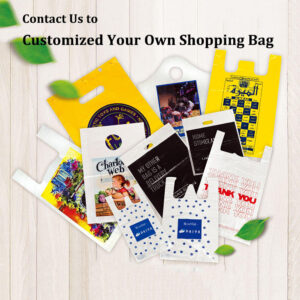custom logo multiple purpose reusable plastic vest handle shopping bags